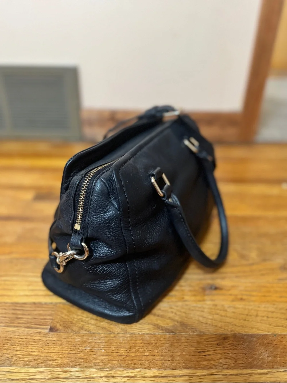 kate spade Black Pebbled Leather Crossbody Satchel